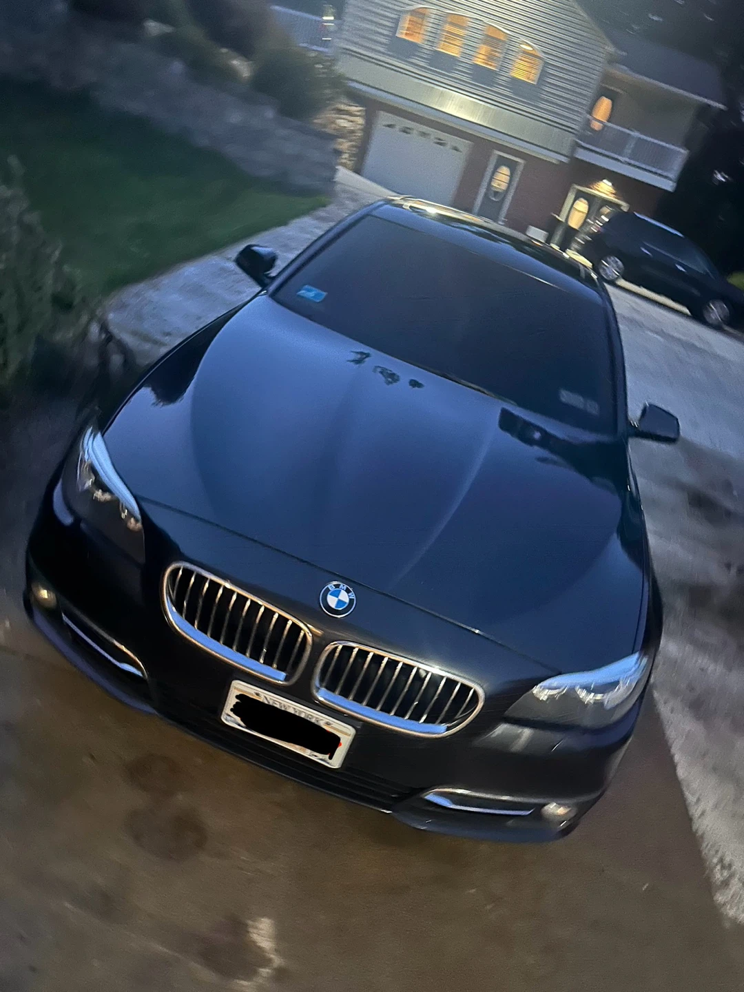 Blue BMW Sedan