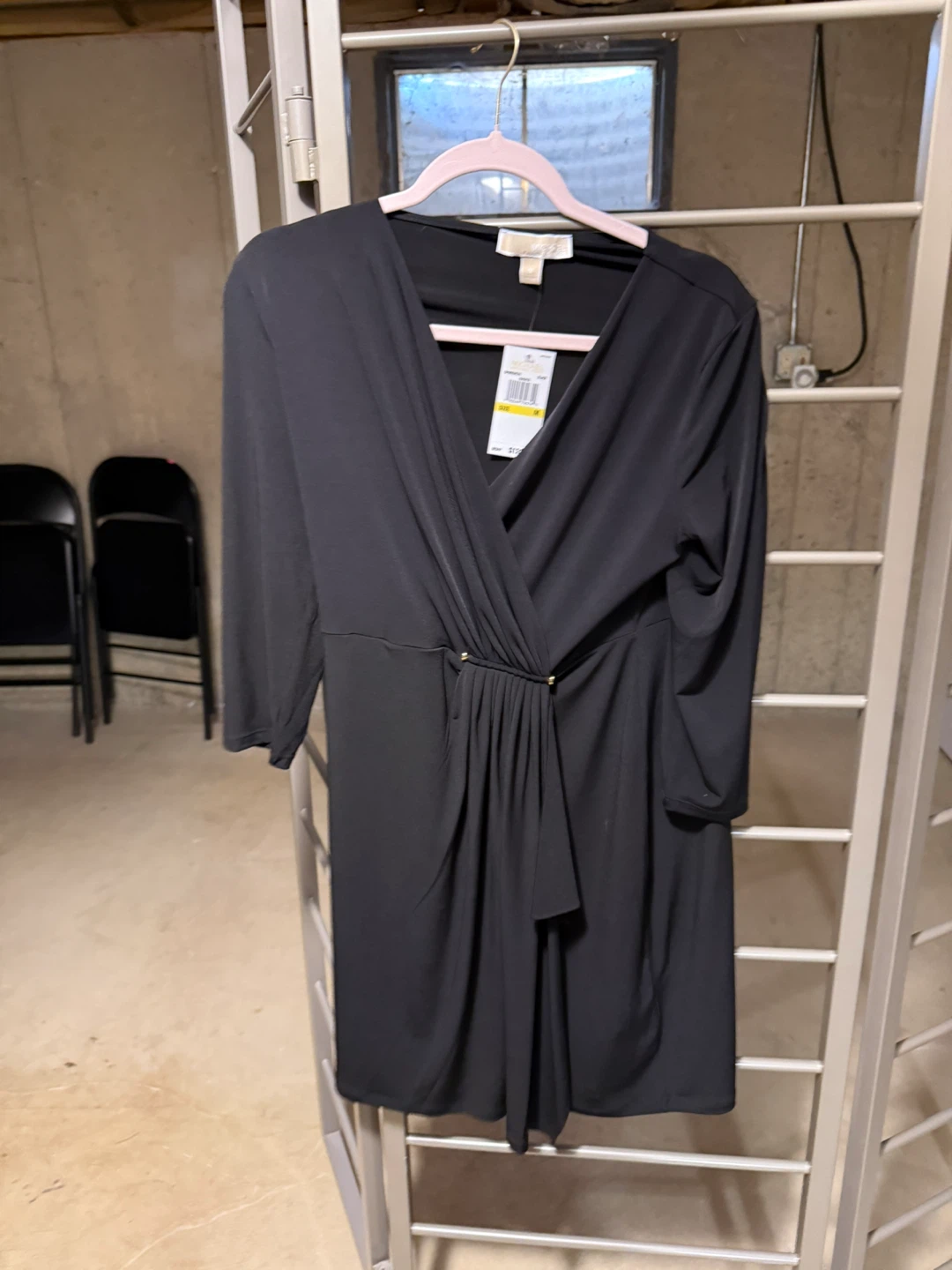 Michael Kors Black Faux Wrap Dress Size M - photo 2