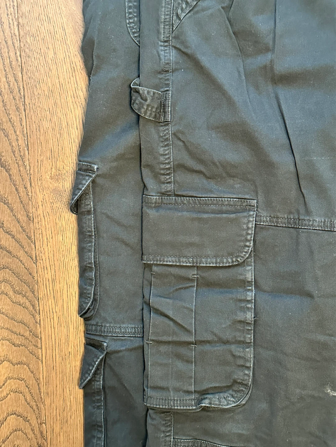 Abercrombie & Fitch Baggy Black Cargo Pants - photo 3