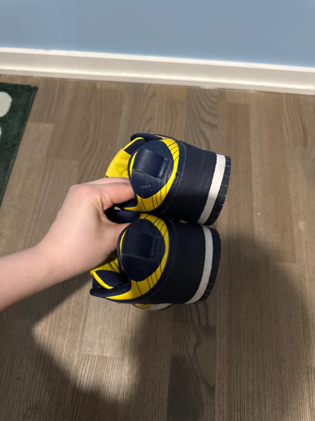 Like New Nike Dunk Low "Michigan" Yellow Navy - photo 5