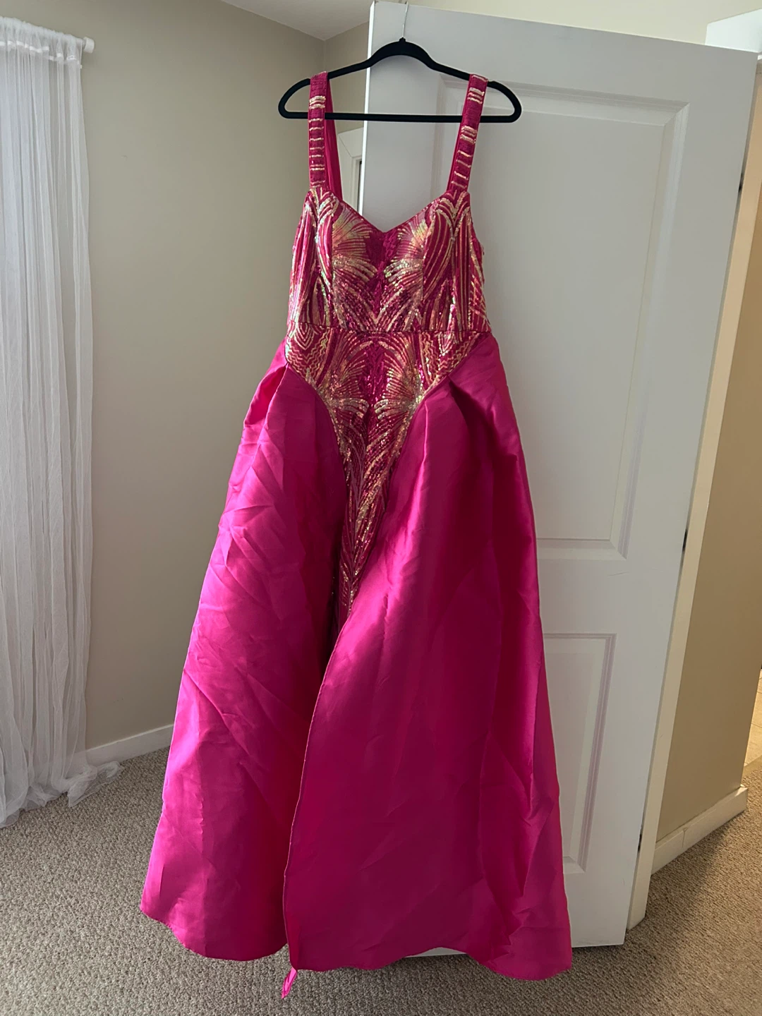 Stunning Sequin Embellished Pink Gown