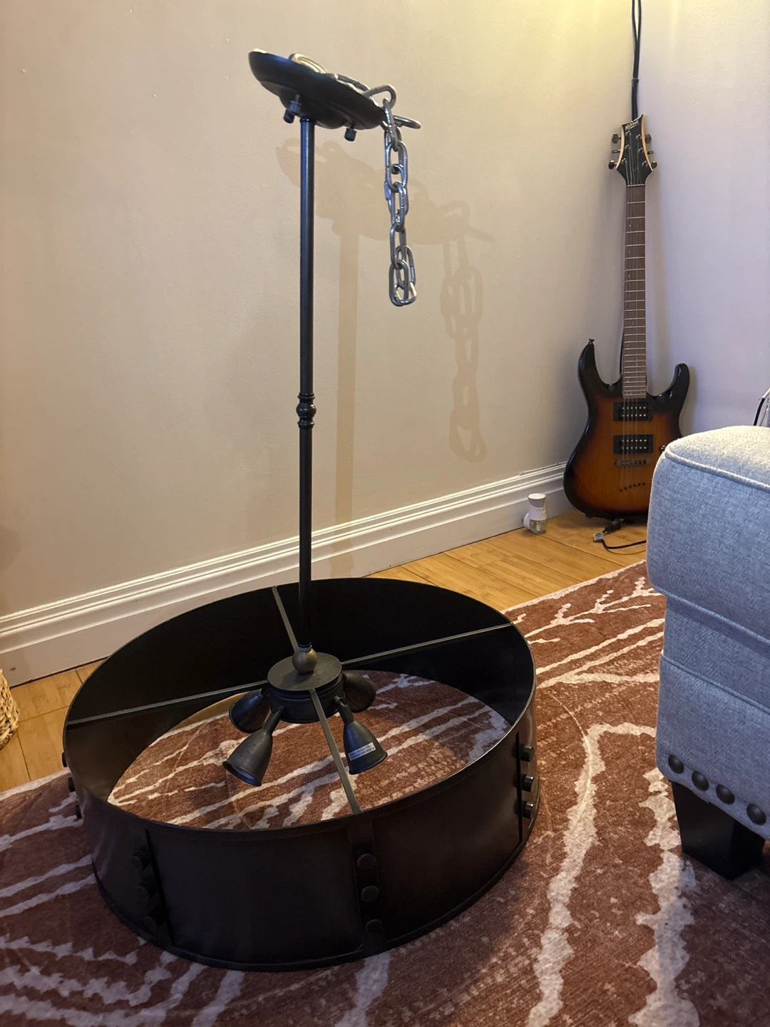 Dark Metal Chandelier with Chain - photo 2