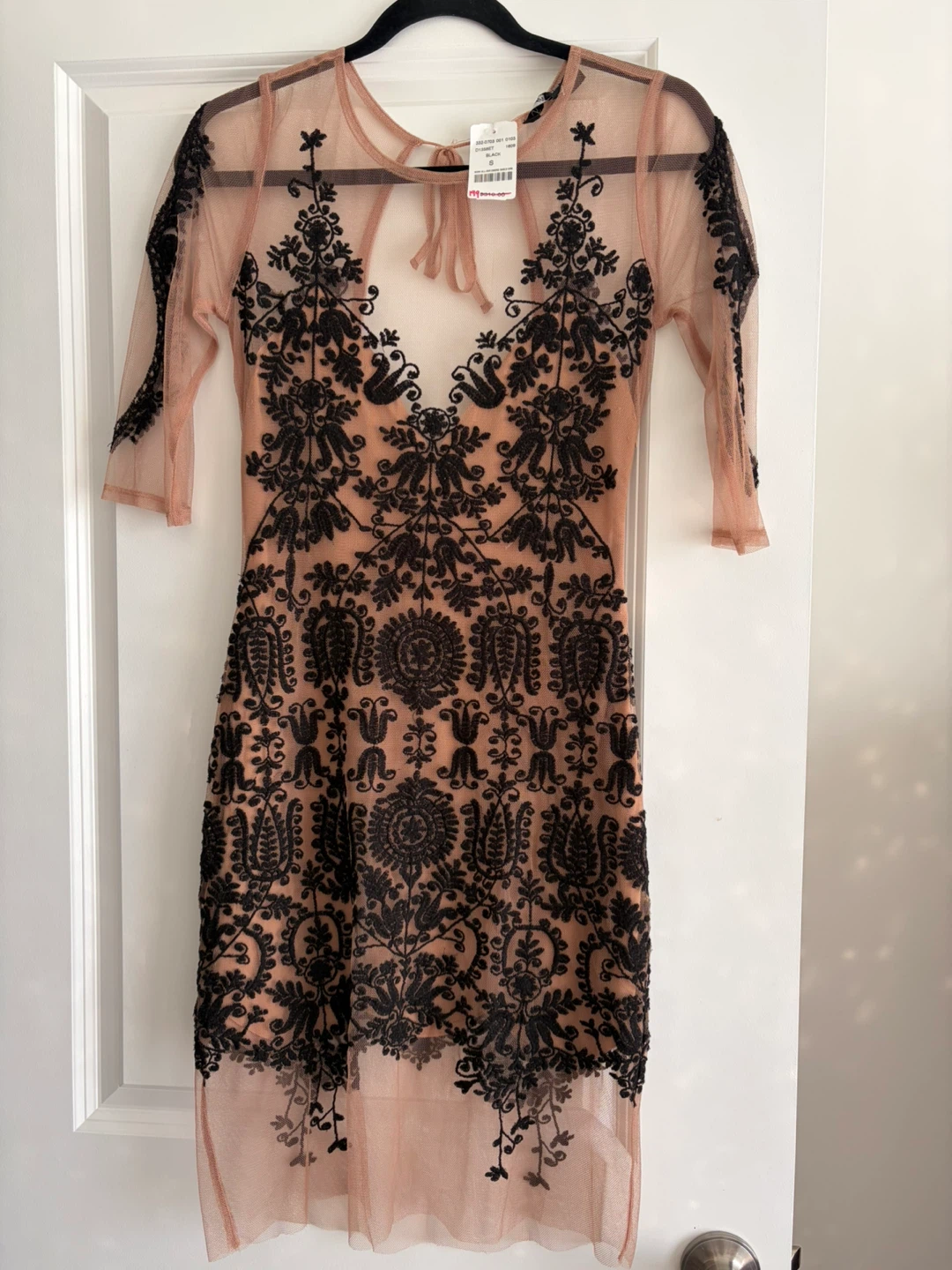 Sheer Mesh Embroidered Dress - photo 2
