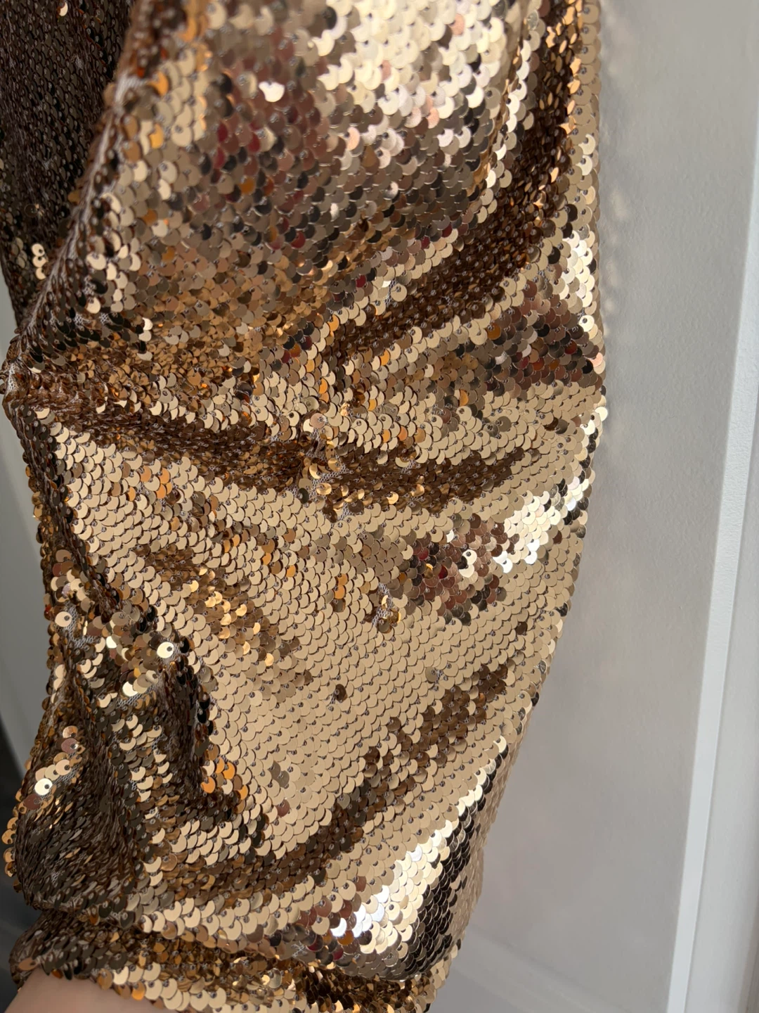 Gold Sequin Off-the-Shoulder Dress - photo 4