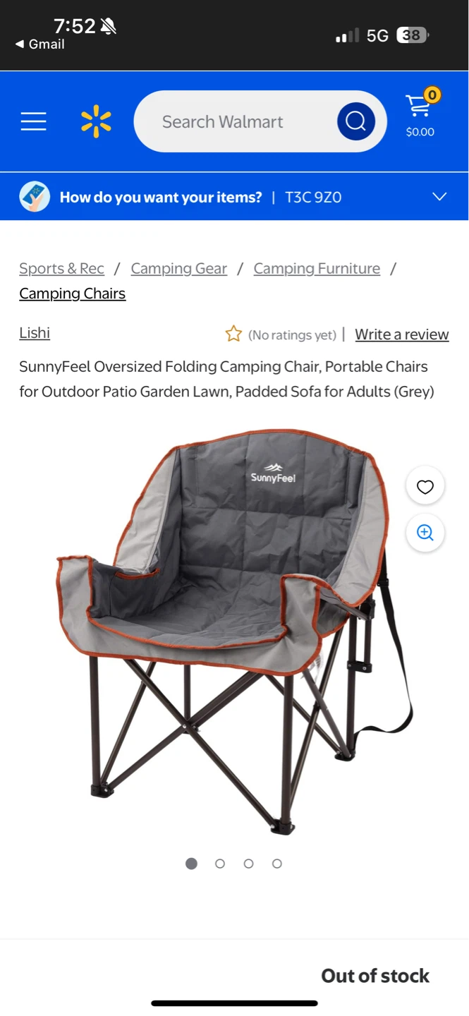 SunnyFeel Oversized Folding Camping Chair