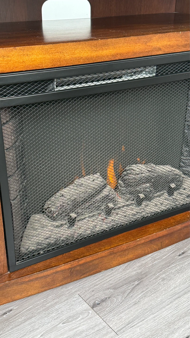 Chimenea Wood Electric Fireplace TV Stand - photo 3