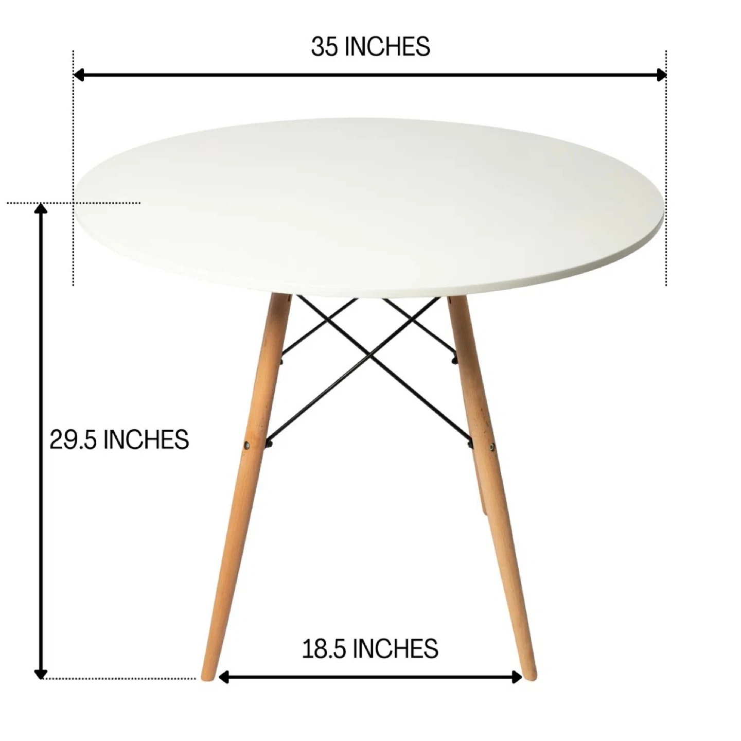 Round Dining Table and Two Chairs Set - photo 5