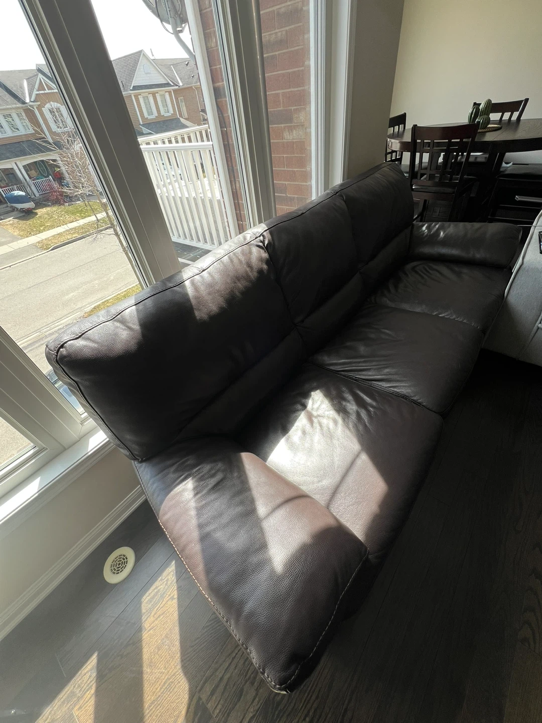 Brown Leather Sofa - photo 2