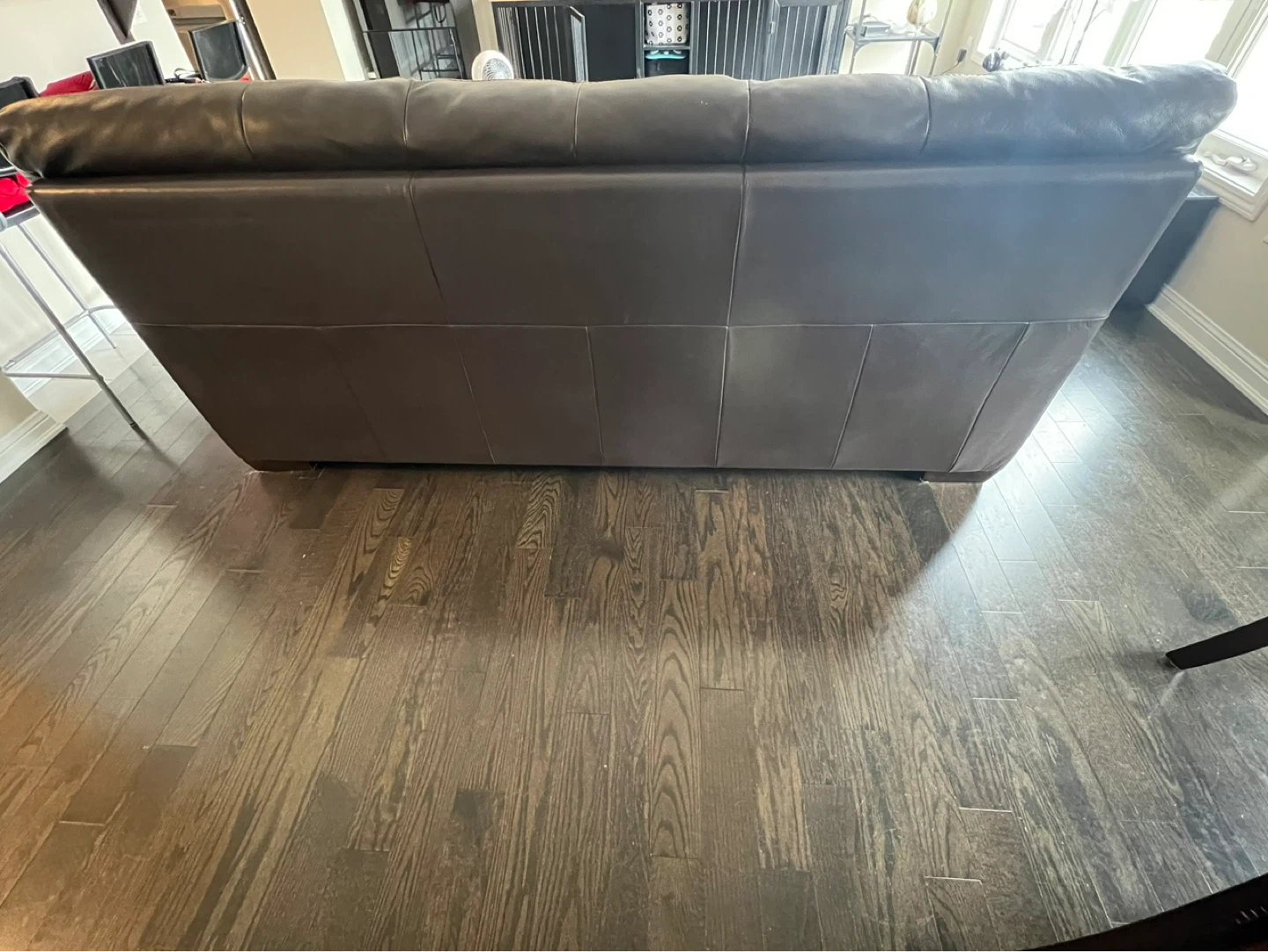 Brown Leather Sofa - photo 5