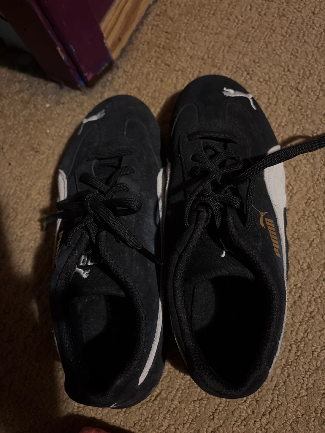 Puma Black and White Low-Top Sneakers
