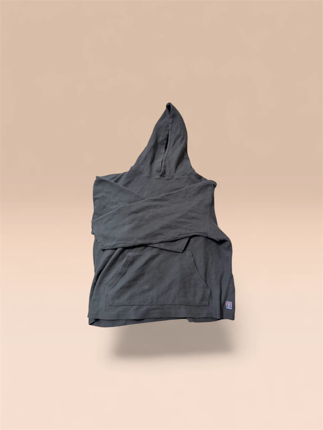 Textured/woven charcoal hoodie