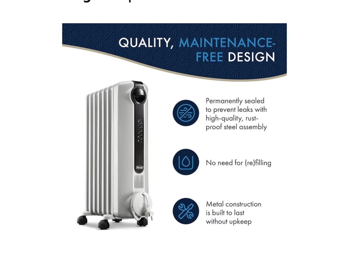 DeLonghi Radiant Heater - Full Room Quiet 1500W - photo 2