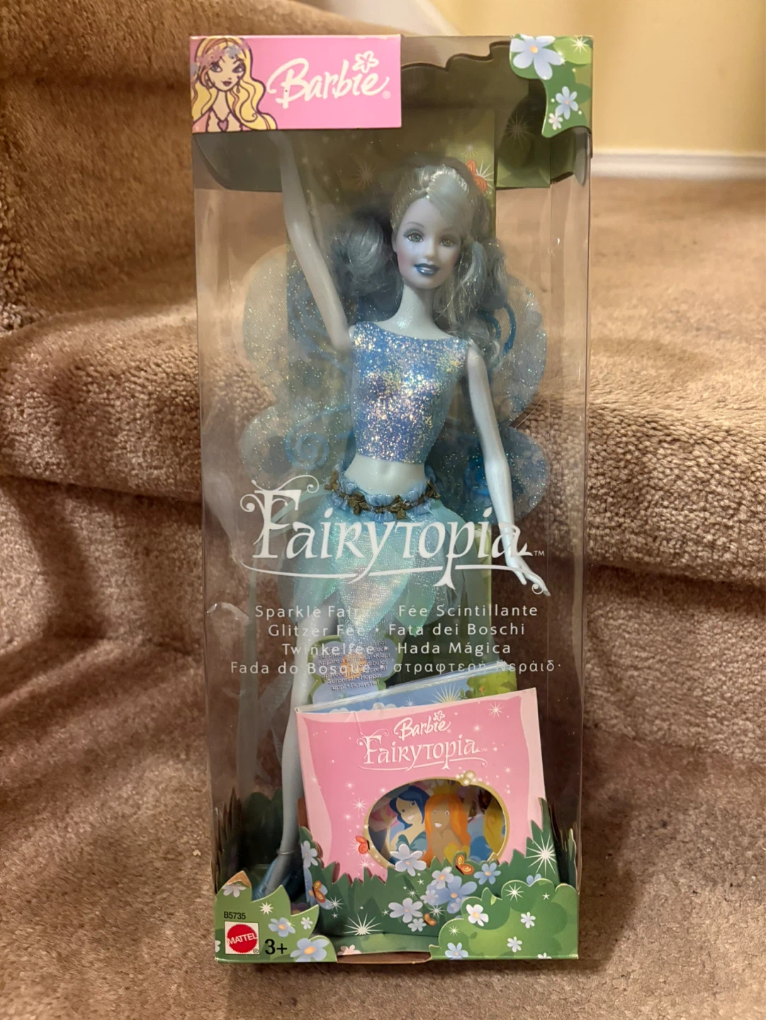 Rare fairytopia sparkle blue fairy barbie. 2003. In box.