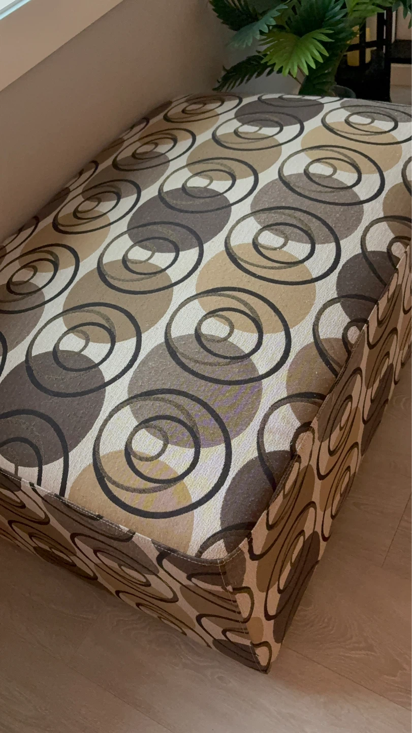 Large Upholstered Ottoman Footstool
