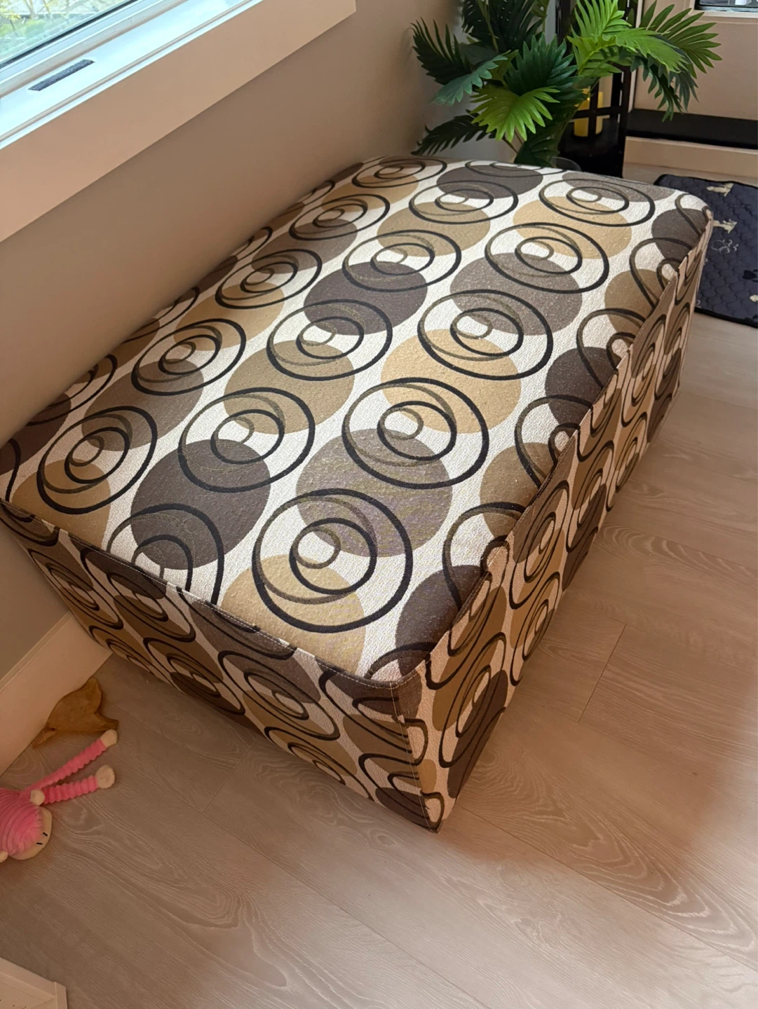 Large Upholstered Ottoman Footstool - photo 2