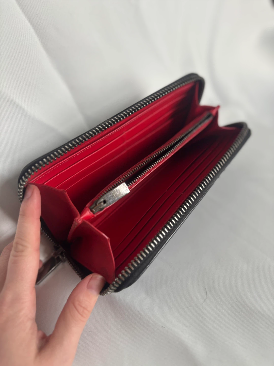 AUTHENTIC Christian Louboutin Spiked Zip Around Wallet - photo 3