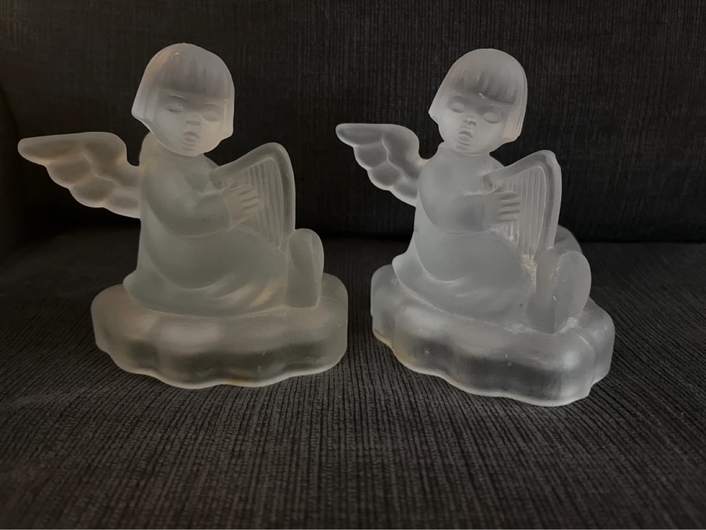 Frosted Glass Angel Candlestick Holders (Set of 2) - photo 2