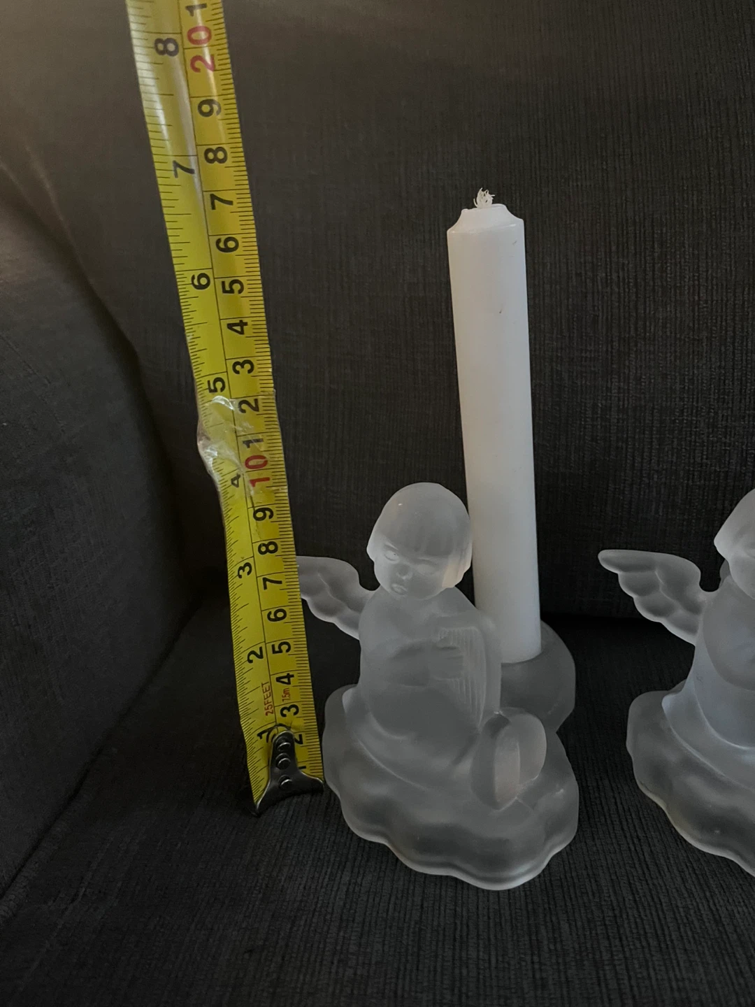 Frosted Glass Angel Candlestick Holders (Set of 2) - photo 3
