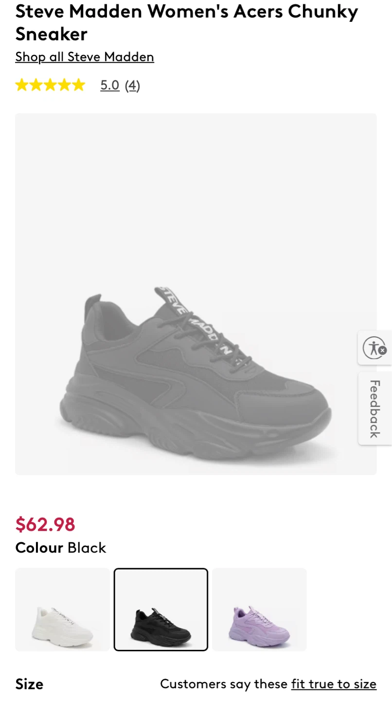 Steve Madden Women's Acers Chunky Sneakers - Black - photo 5