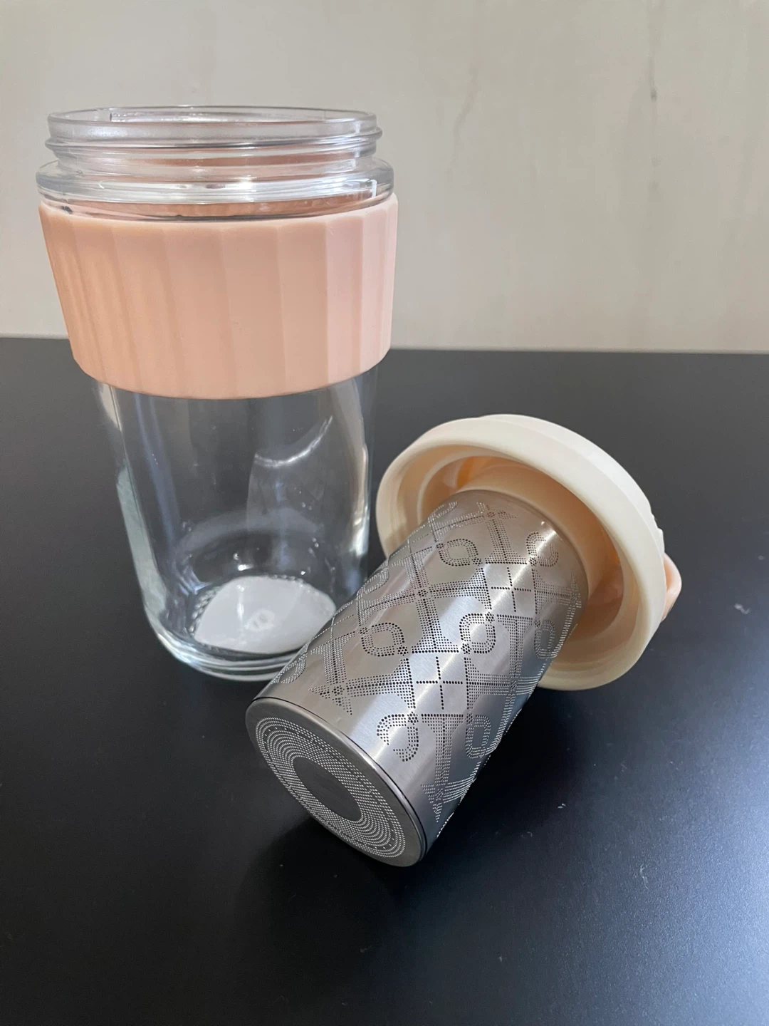 Glass Travel Tumbler with Infuser