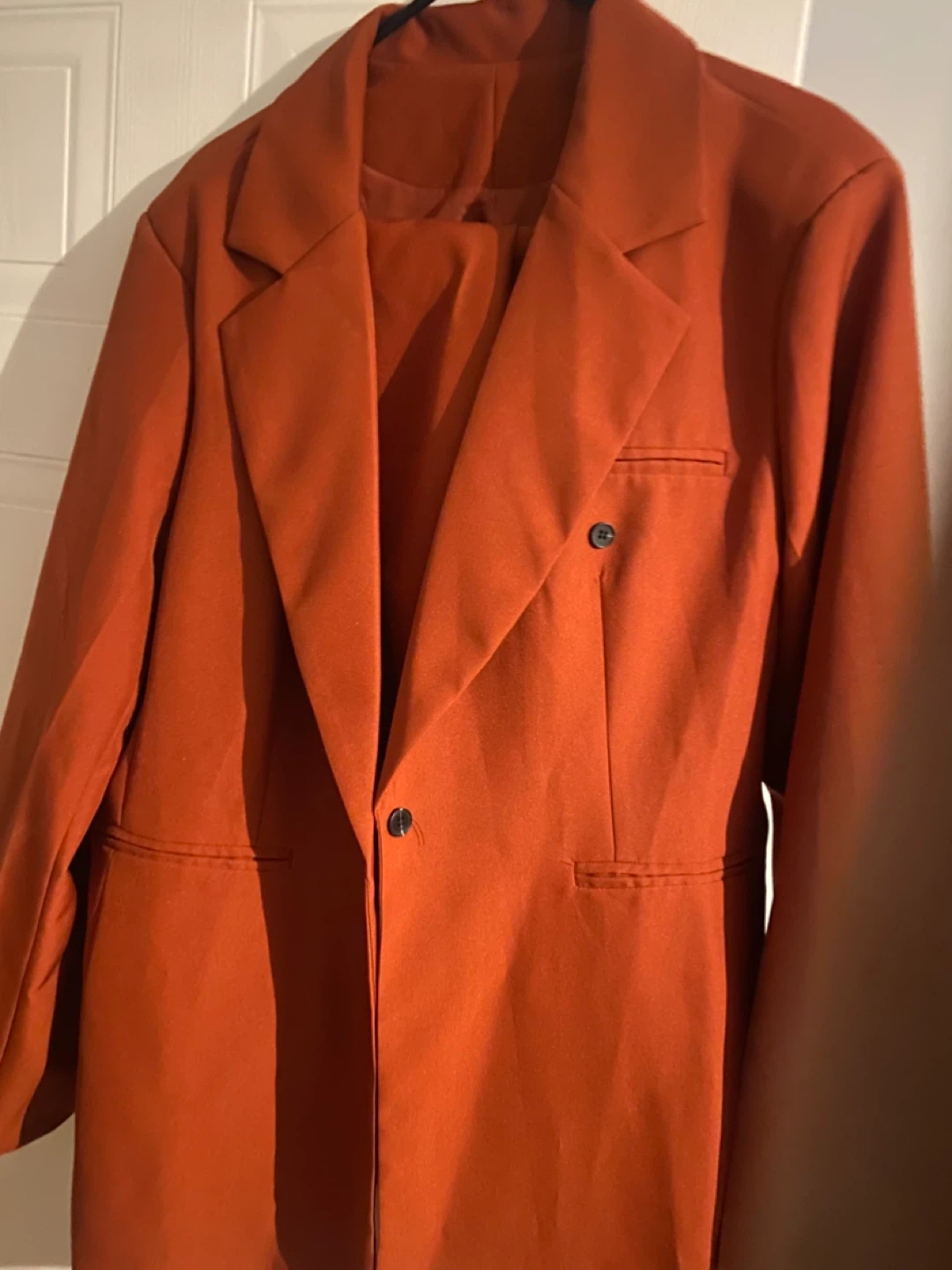 Orange Blazer and Pants Set