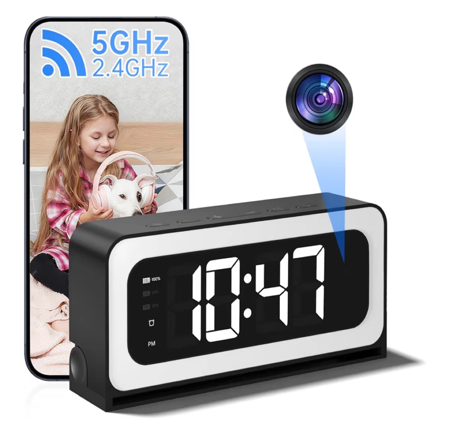 Digital Alarm Clock with Camera