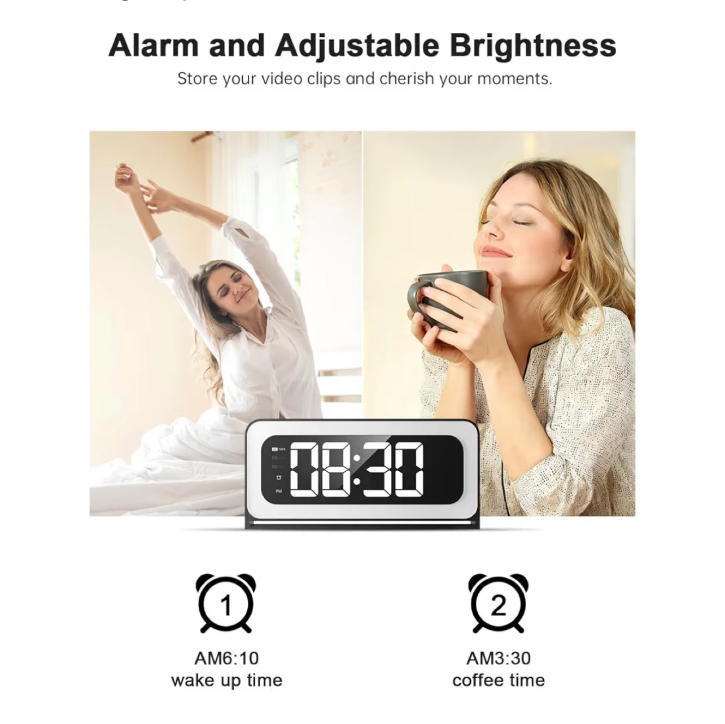 Digital Alarm Clock with Camera - photo 3