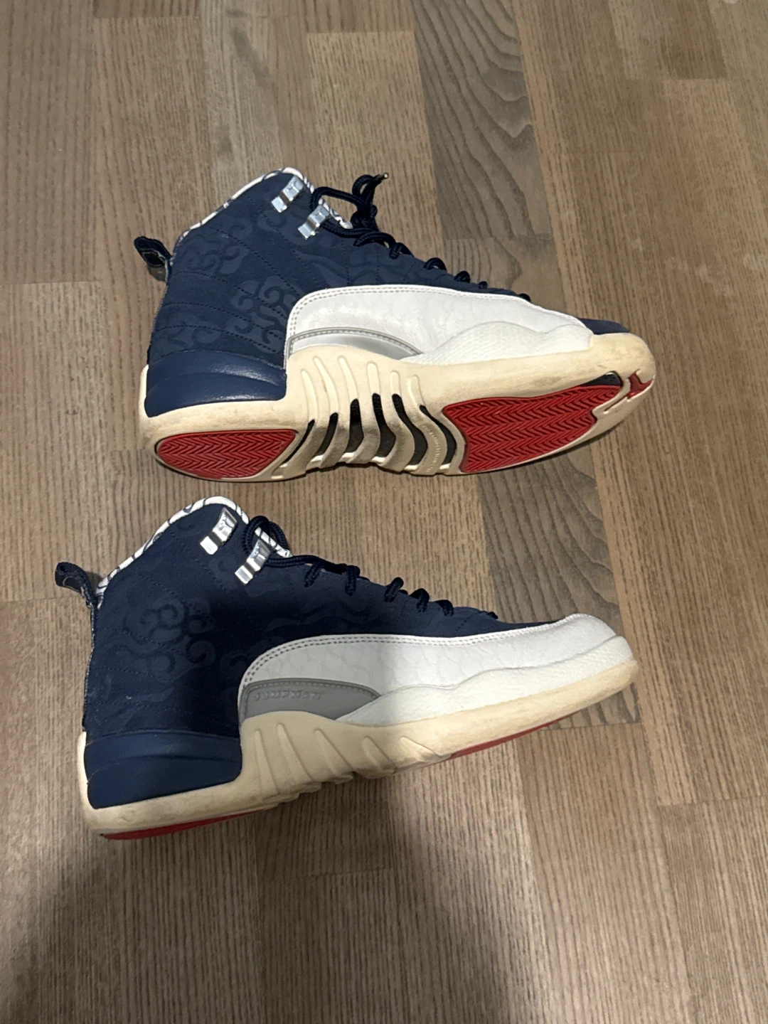 Like New Jordan 12 "International Flight" "Blue" - photo 2