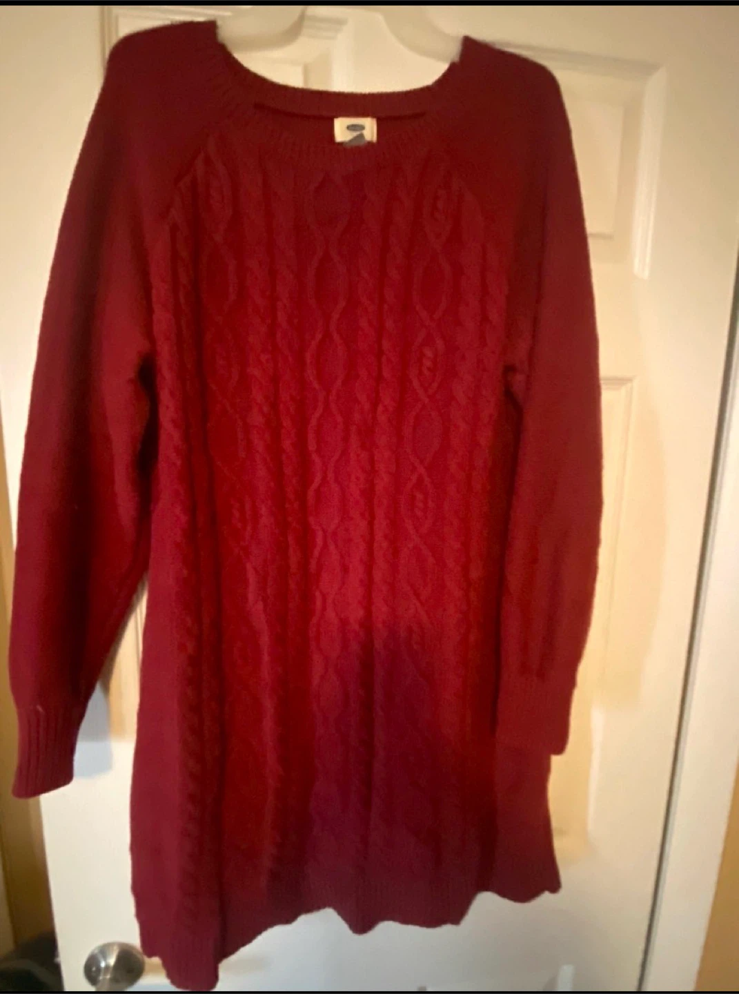 Old Navy Burgundy Cable Knit Sweater Dress - photo 2