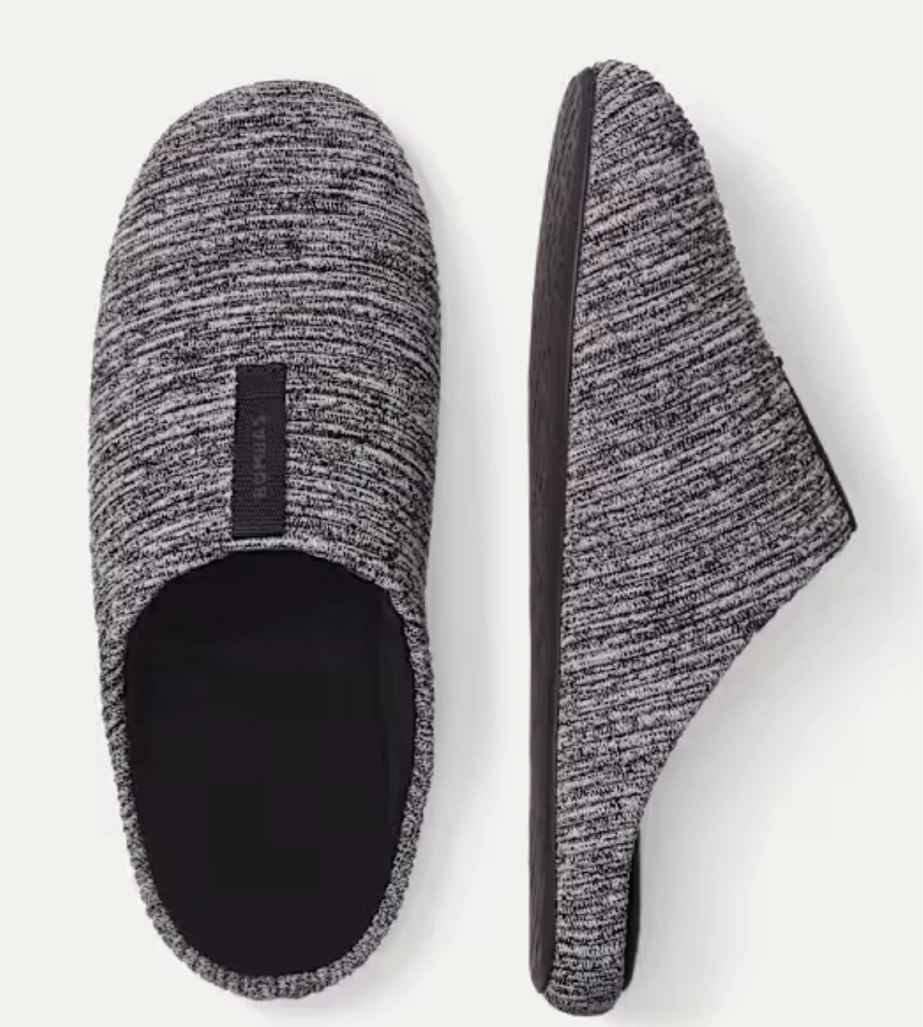 BOMBAS Slippers - black Heathered Knit