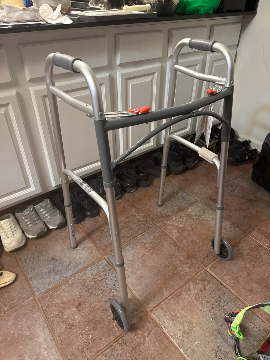 Drive Medical Folding Walker with 5" Wheels