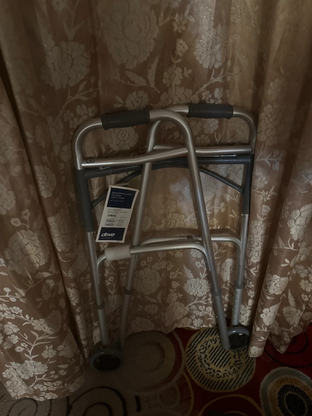 Drive Medical Folding Walker with 5" Wheels - photo 2