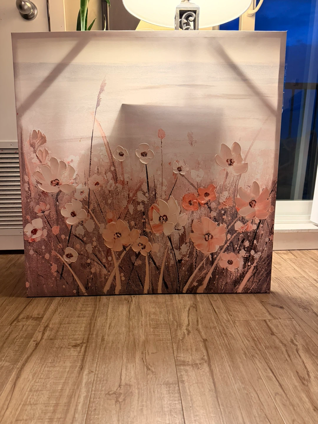Textured Floral Canvas Wall Art