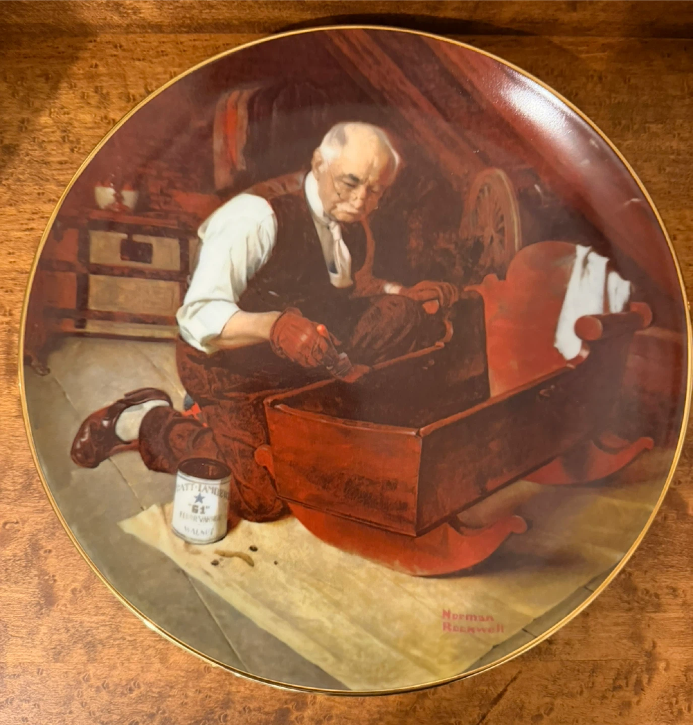 Norman Rockwell "Grandpa’s Gift" Collector Plate