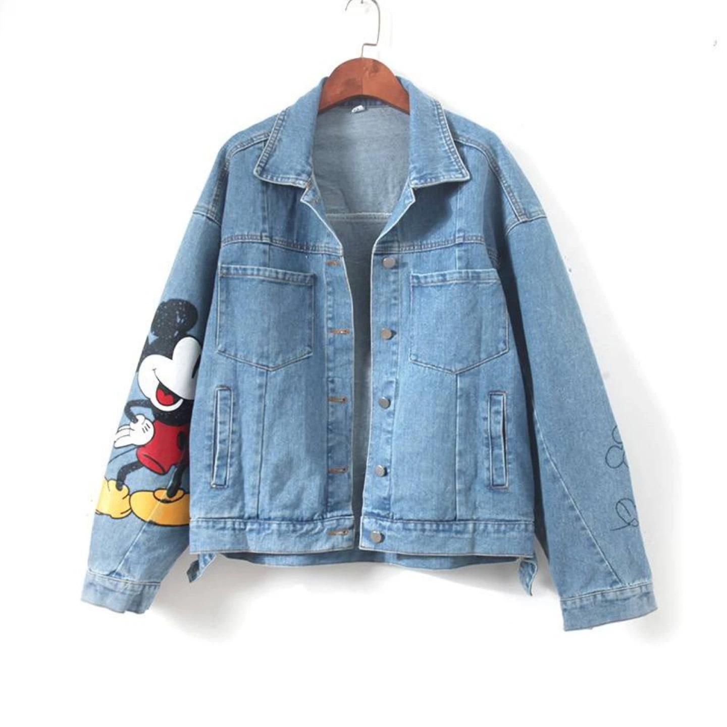 Denim Jacket with Mickey Mouse Graphic - photo 2