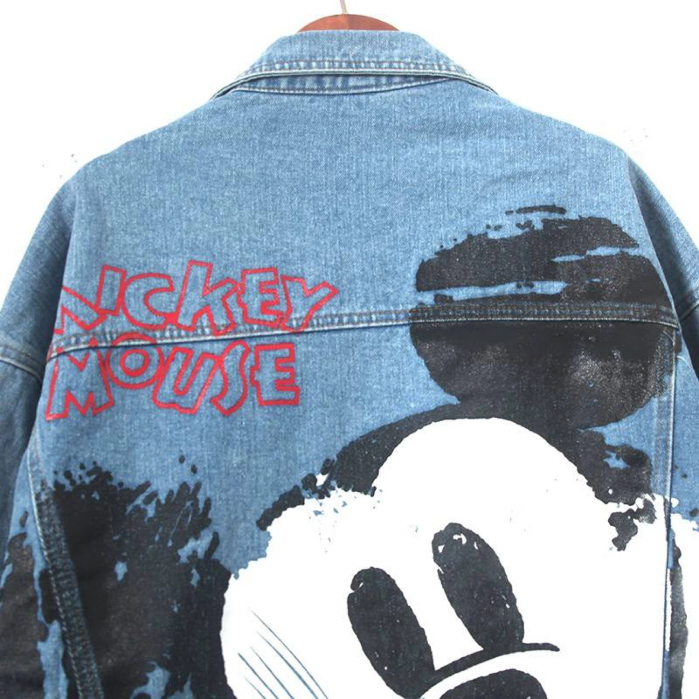 Denim Jacket with Mickey Mouse Graphic - photo 4