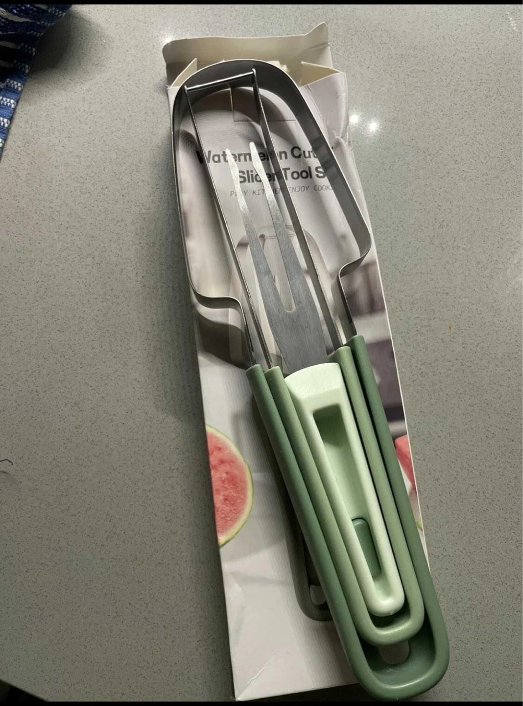 NEW! Watermelon Cutter Slicer Tool Set - Light Green - photo 2