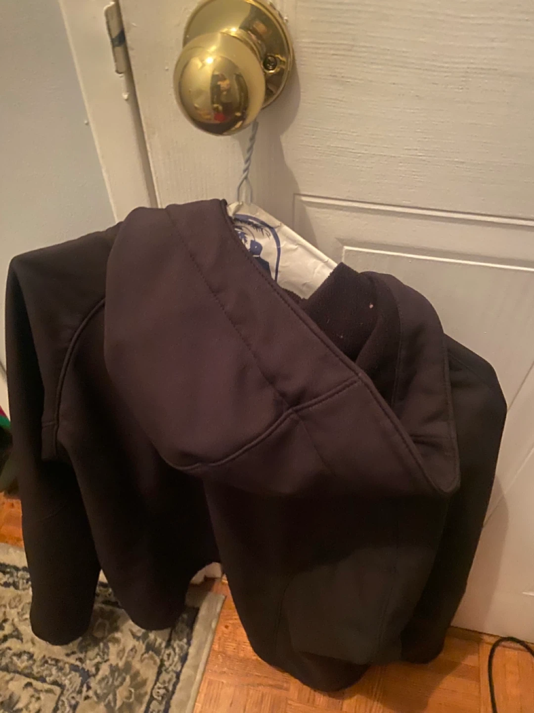 Black hooded  Jacket with Orange Accents - photo 2