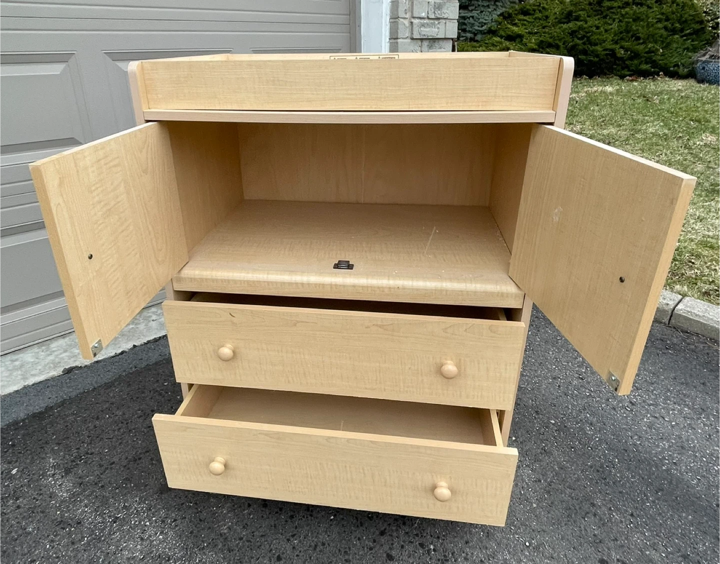 Maple Baby Changing Table Dresser with Storage - photo 4