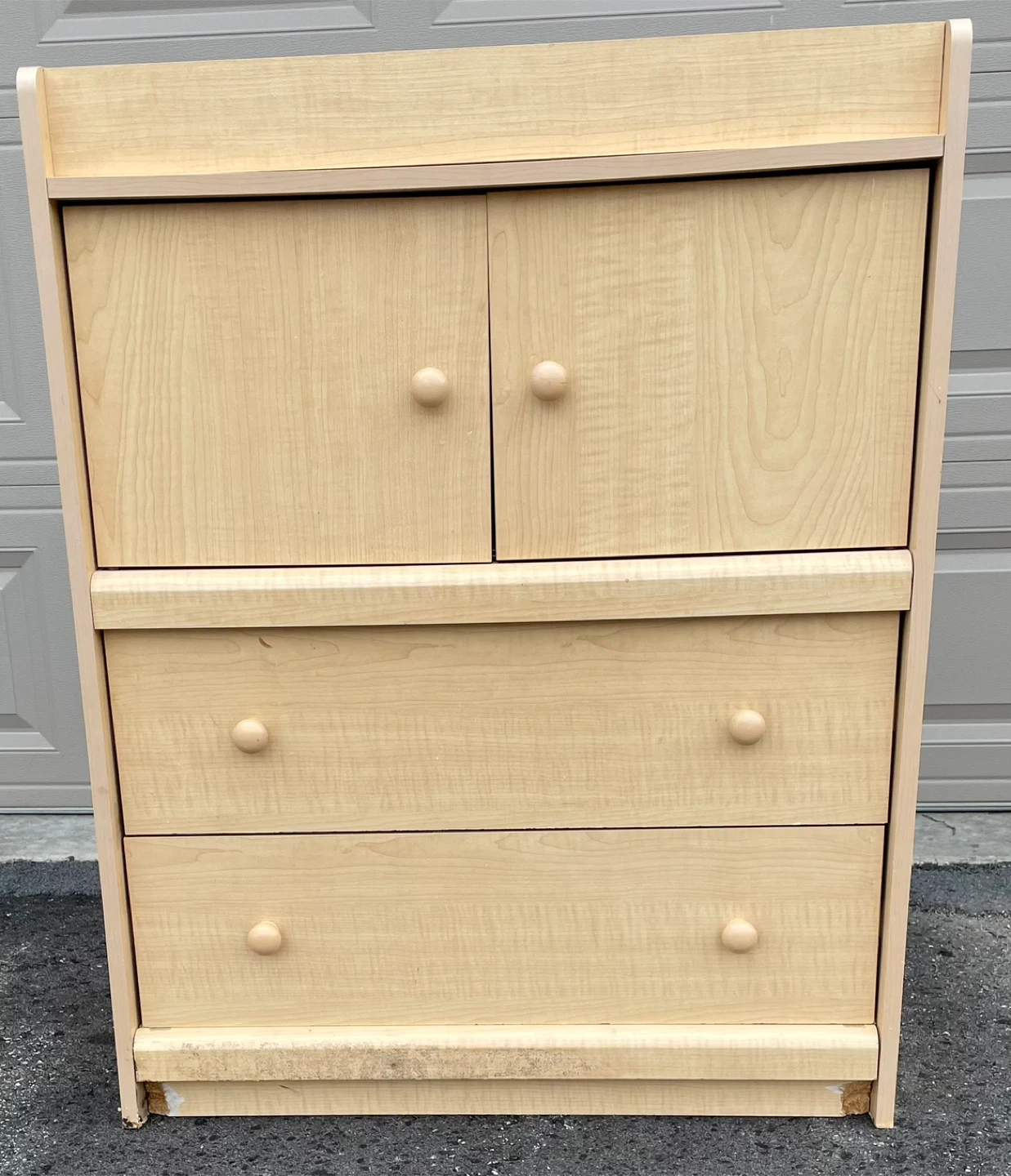 Maple Baby Changing Table Dresser with Storage