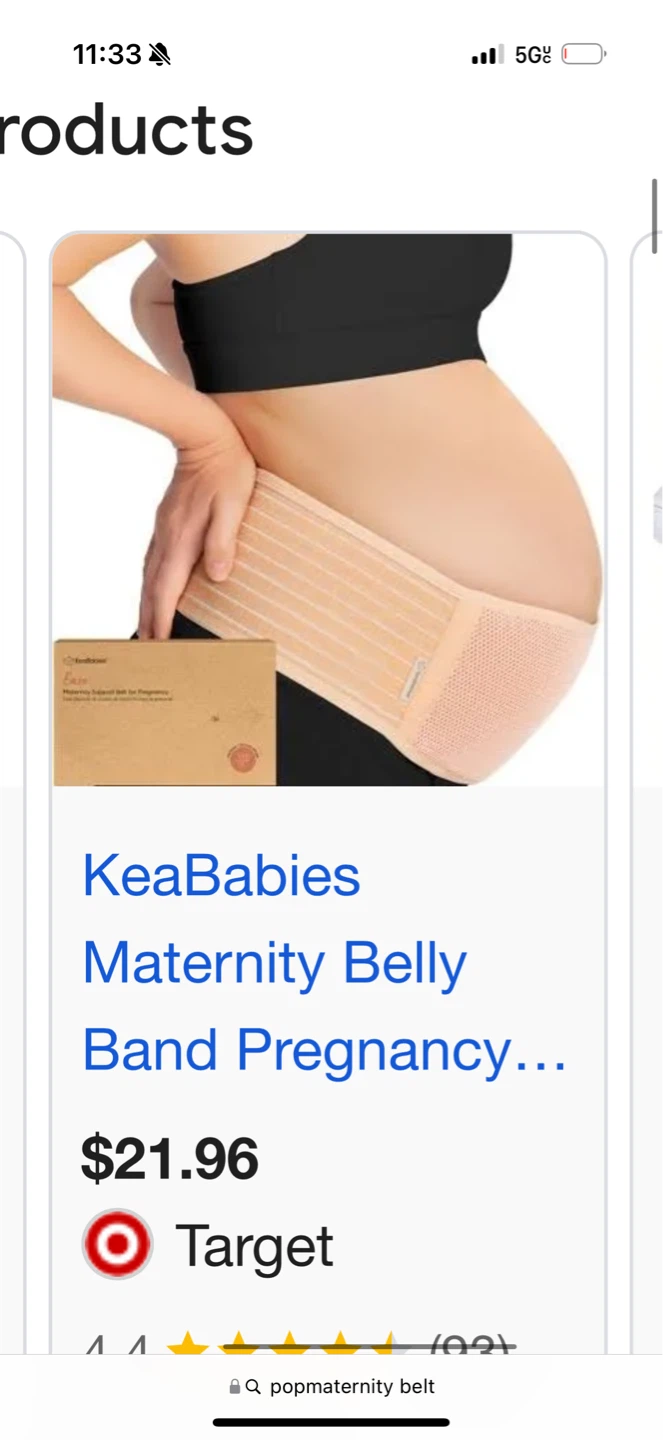 KeaBabies Maternity Belly Band for Pregnancy - Beige