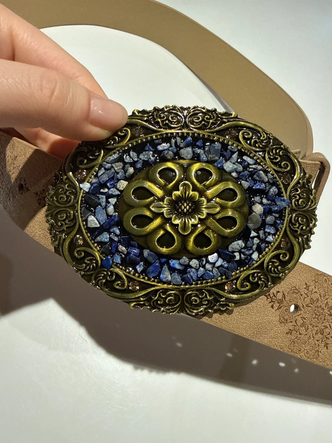 Women's Western Style Belt with Ornate Buckle - photo 3