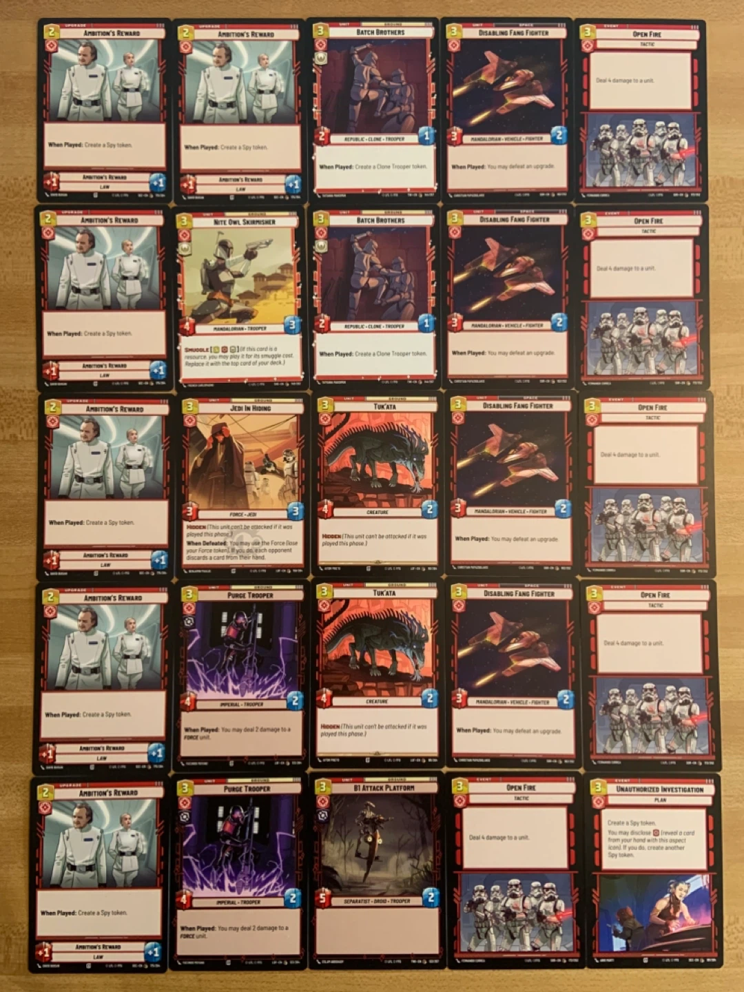 50 Star Wars Unlimited Cards Quick Sale