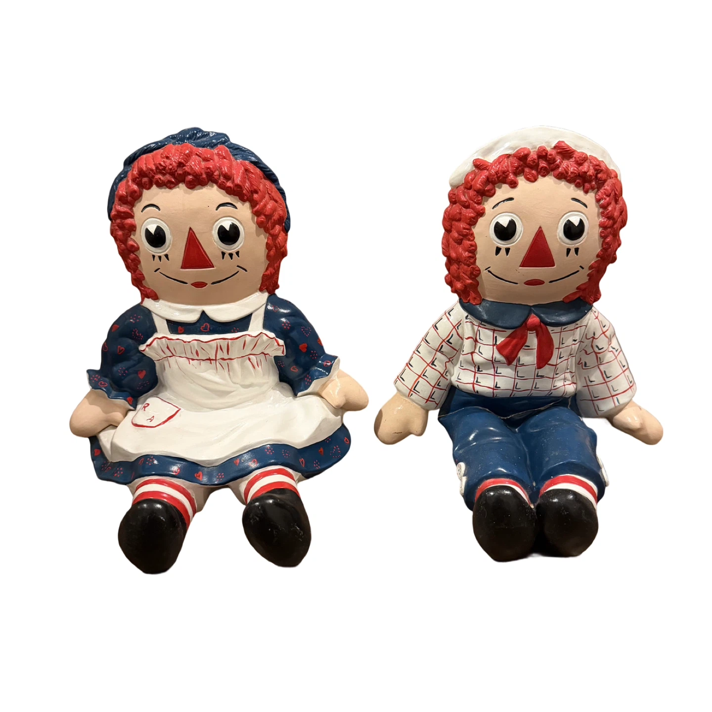 Raggedy Ann and Andy Ceramic Shelf Sitters/Bookends