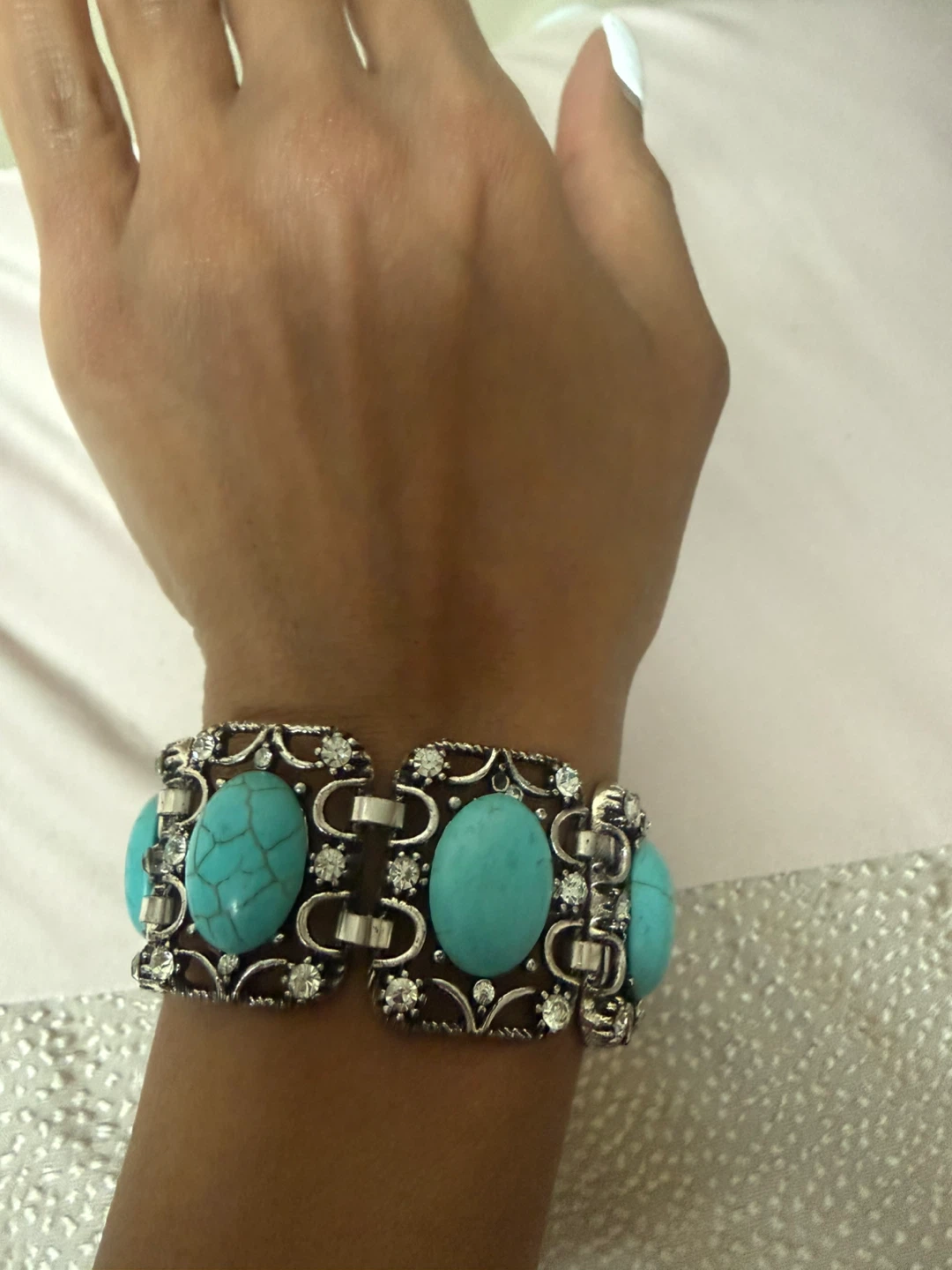 Turquoise and Rhinestone Bracelet - photo 3