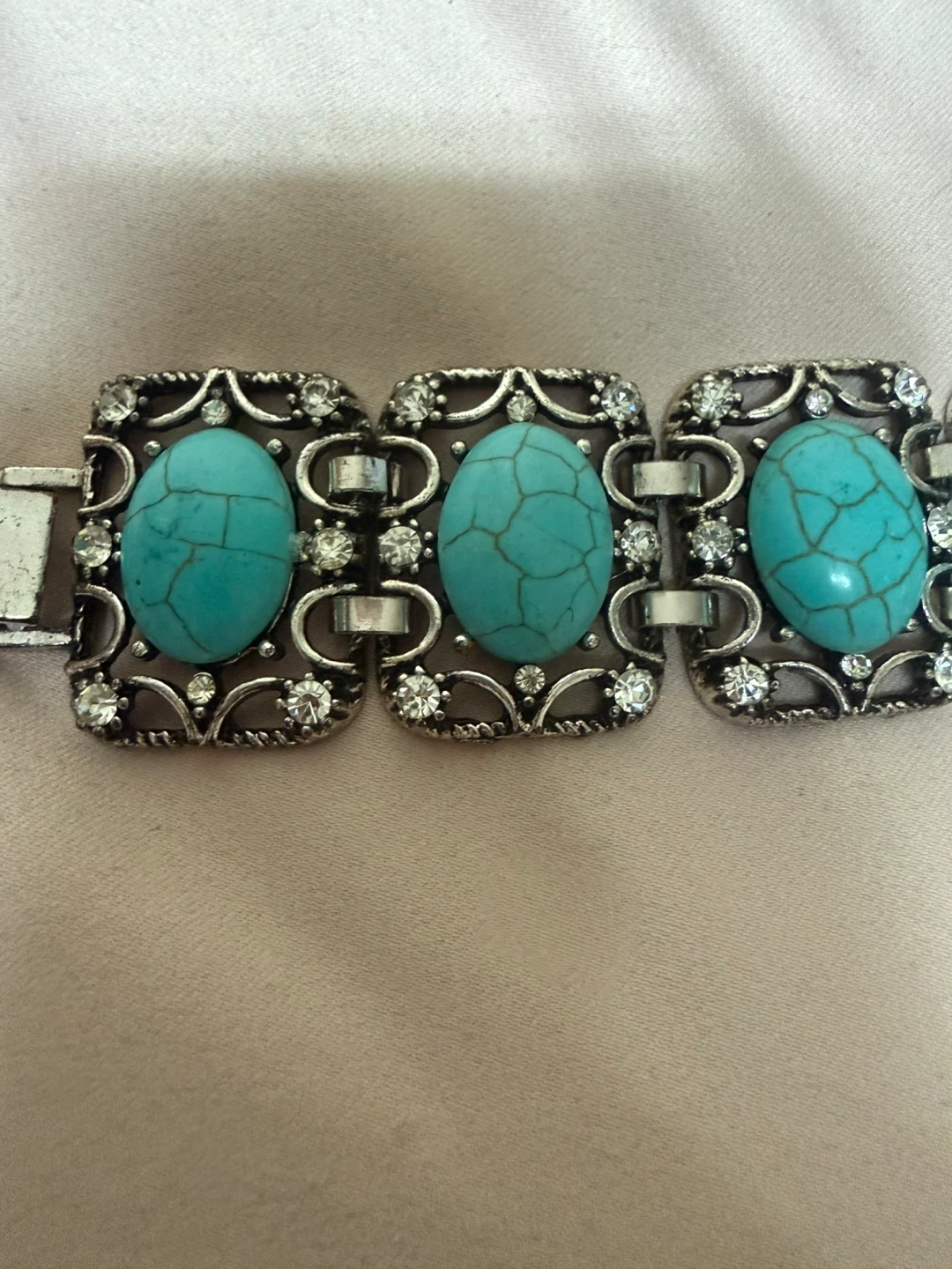 Turquoise and Rhinestone Bracelet - photo 2