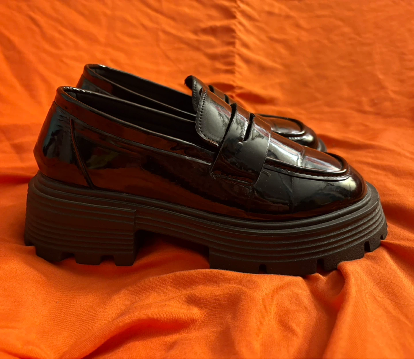 Black Platform Loafers - photo 3