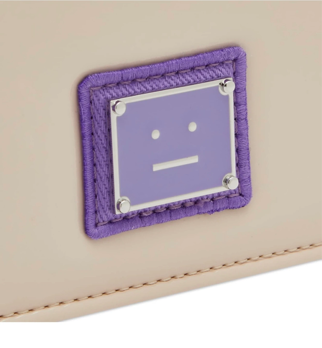 Acne Studios Aggri Patent Face Bag - Light Beige/Purple - photo 3