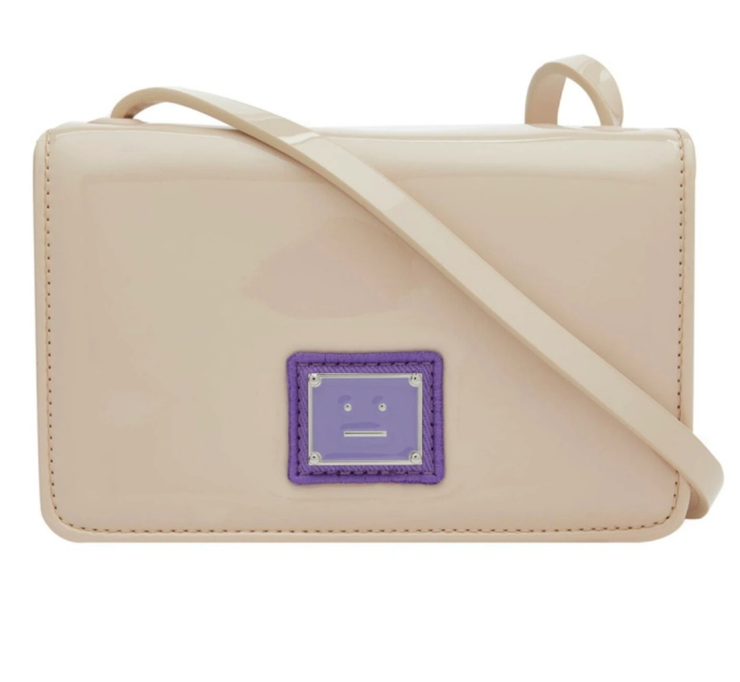 Acne Studios Aggri Patent Face Bag - Light Beige/Purple - photo 2