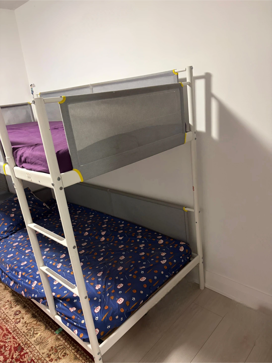 White Metal Bunk IKEA Bed - photo 5